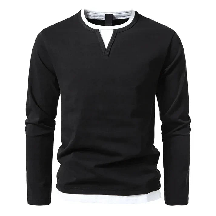 Enzo™ | T-shirt à manches longues premium en coton peigné