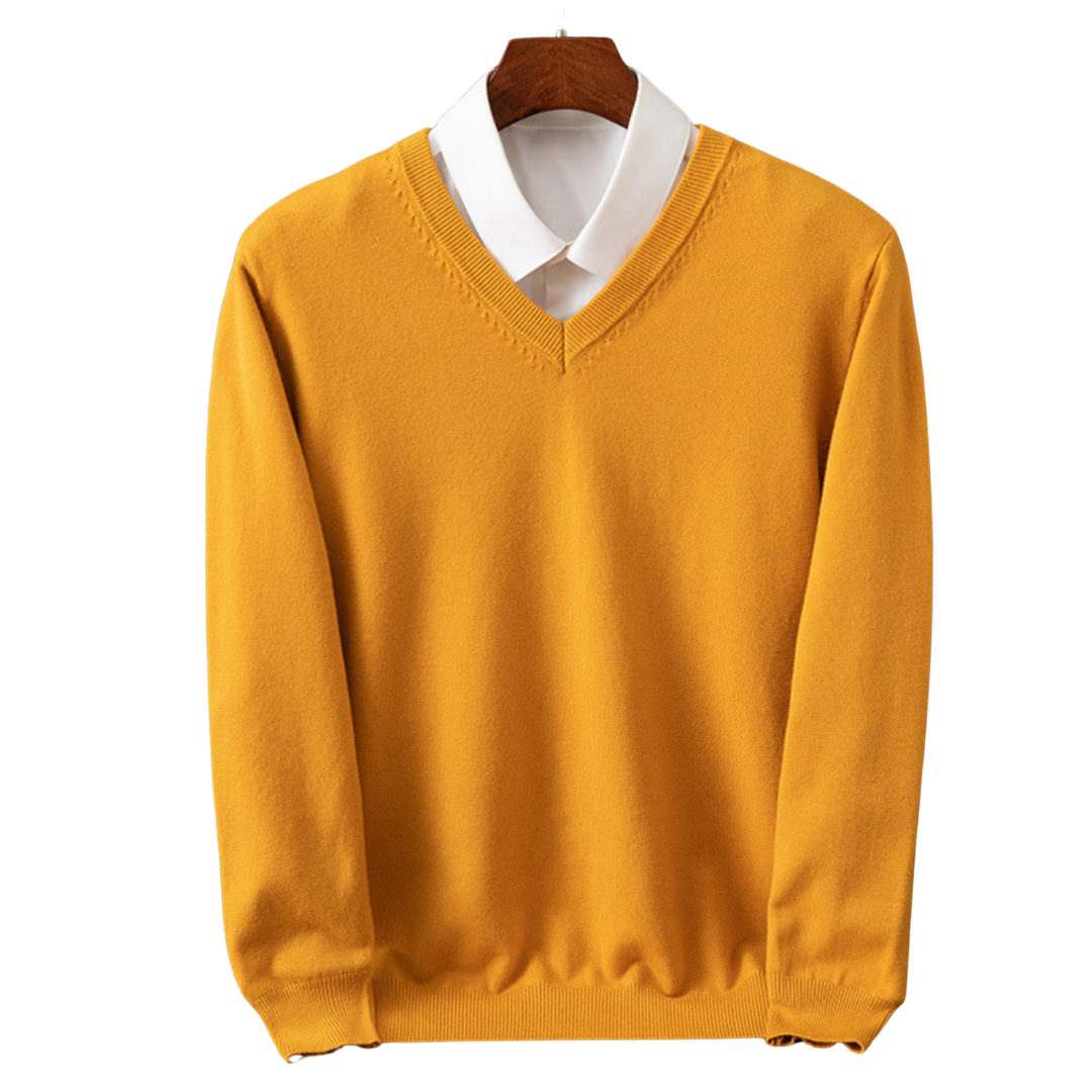 Pull V-Neck en Pur pour Hommes
