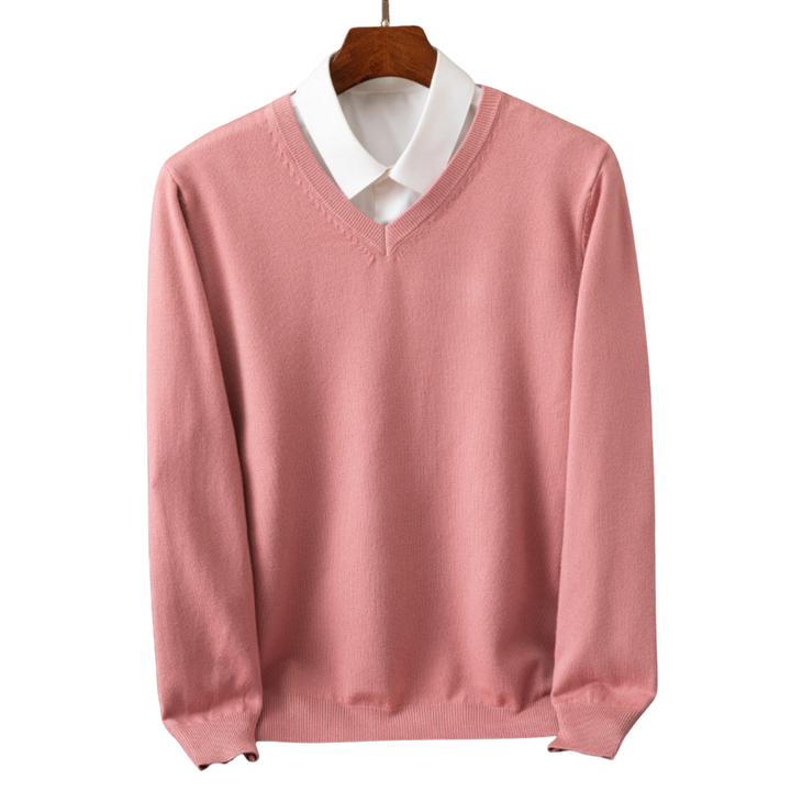Pull V-Neck en Pur pour Hommes