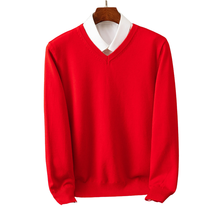 Pull V-Neck en Pur pour Hommes