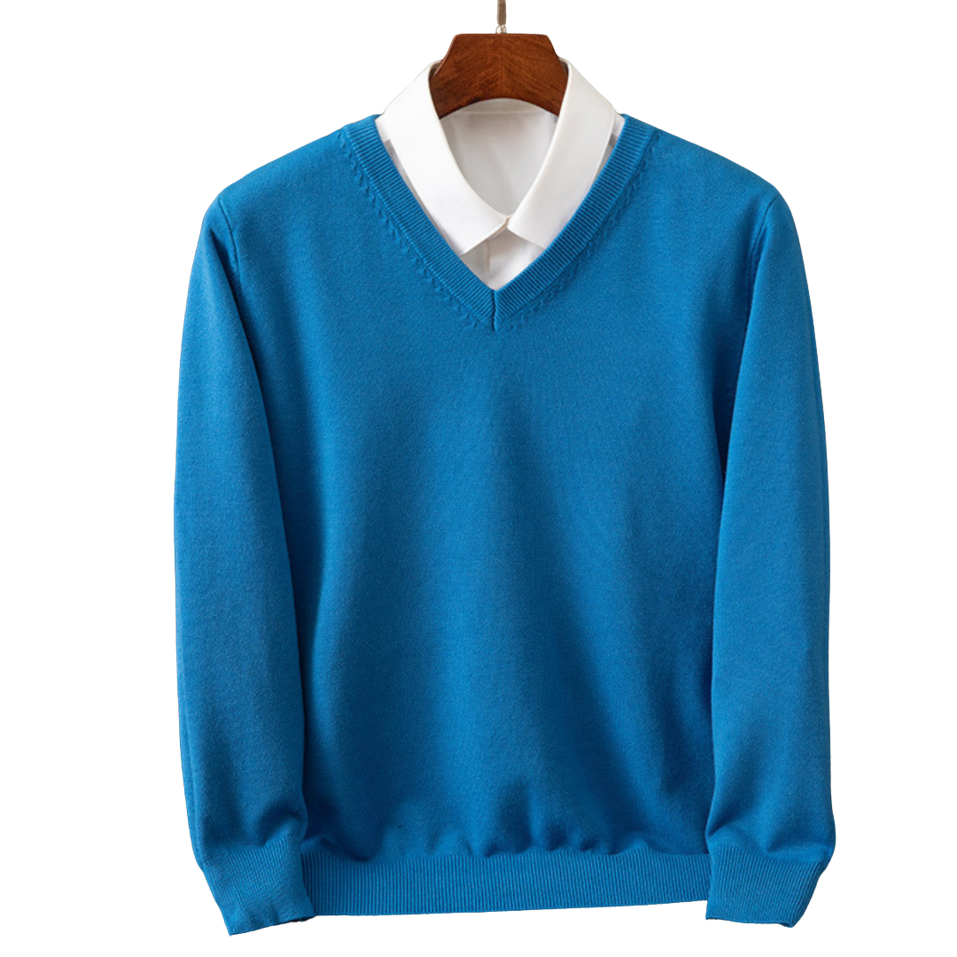 Pull V-Neck en Pur pour Hommes