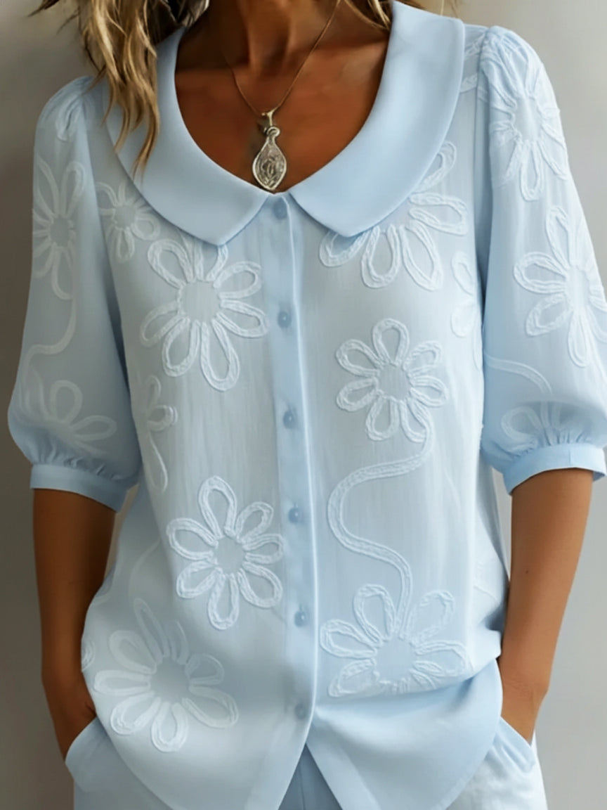 Aurélie | Blouse Florale Légère et Élégante pour l’Été