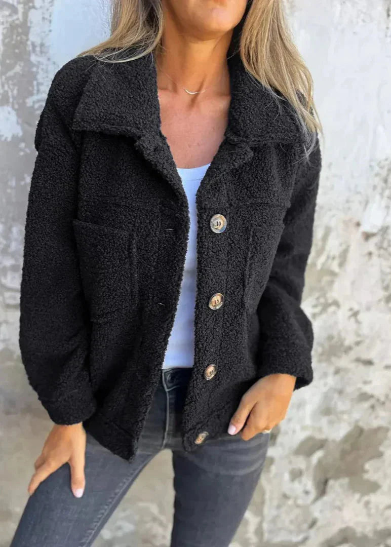 Katia ~ veste en polaire douce avec boutons