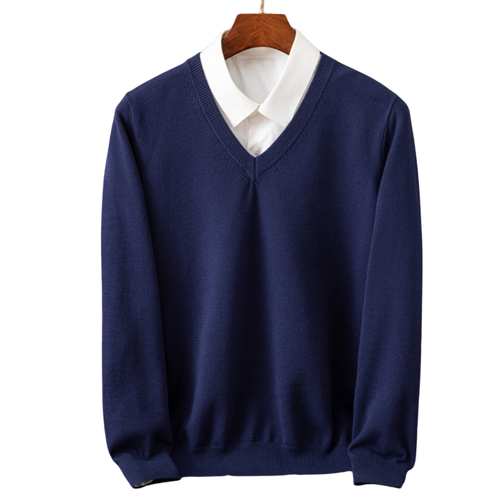 Pull V-Neck en Pur pour Hommes