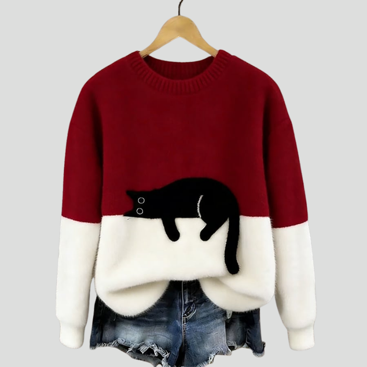 Luna | Sweat Casual à Motif Chat