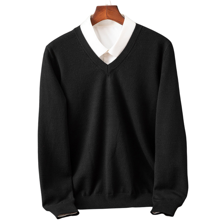 Pull V-Neck en Pur pour Hommes