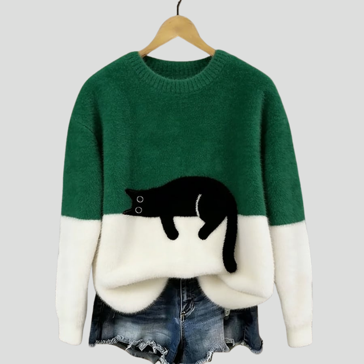 Luna | Sweat Casual à Motif Chat