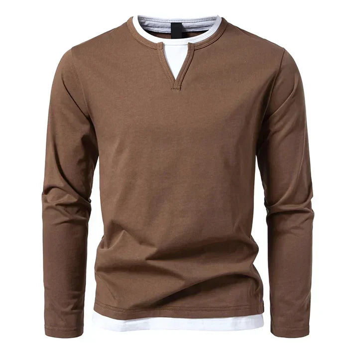 Enzo™ | T-shirt à manches longues premium en coton peigné