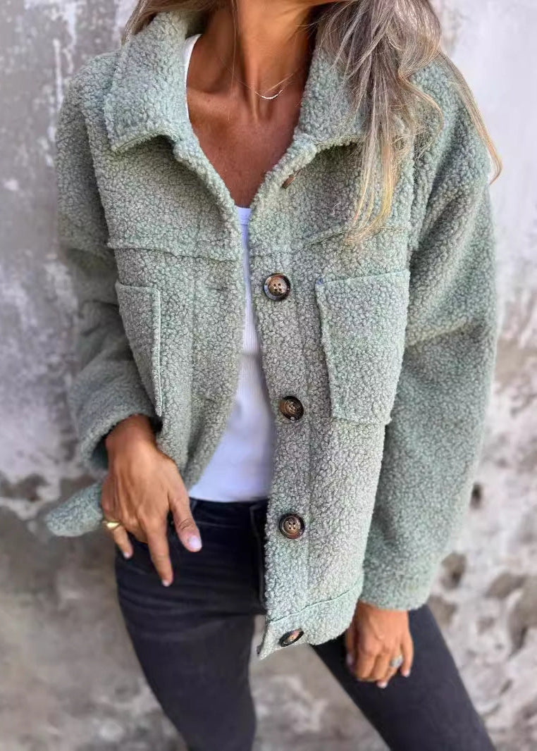 Katia ~ veste en polaire douce avec boutons