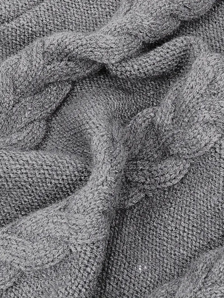 Pull-Robe À Col Roulé En Maille Torsadée Épaisse