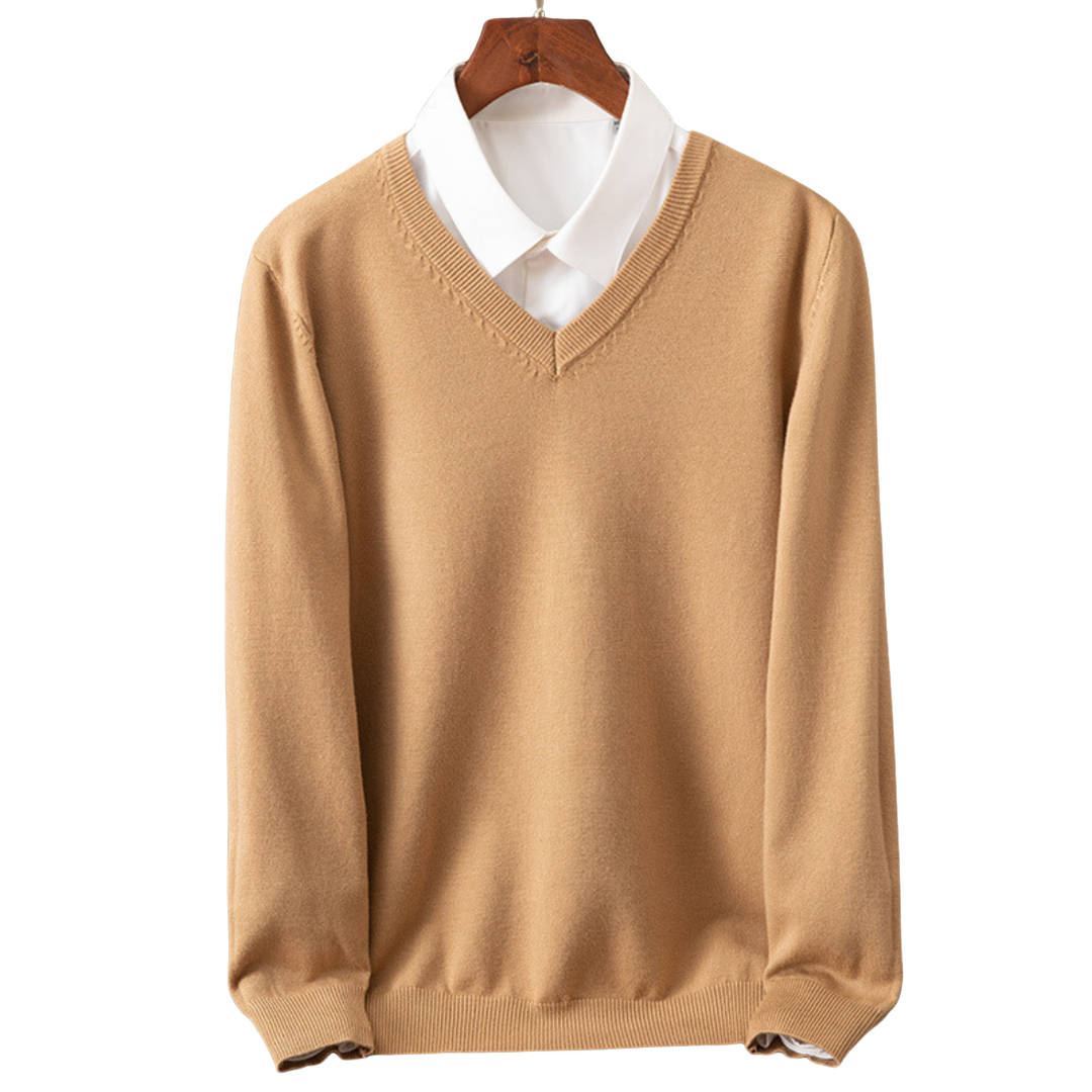 Pull V-Neck en Pur pour Hommes