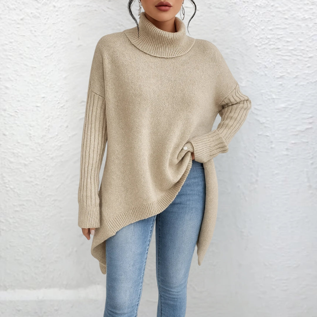 Clara™ | Pull Col Roulé Minimal Chic