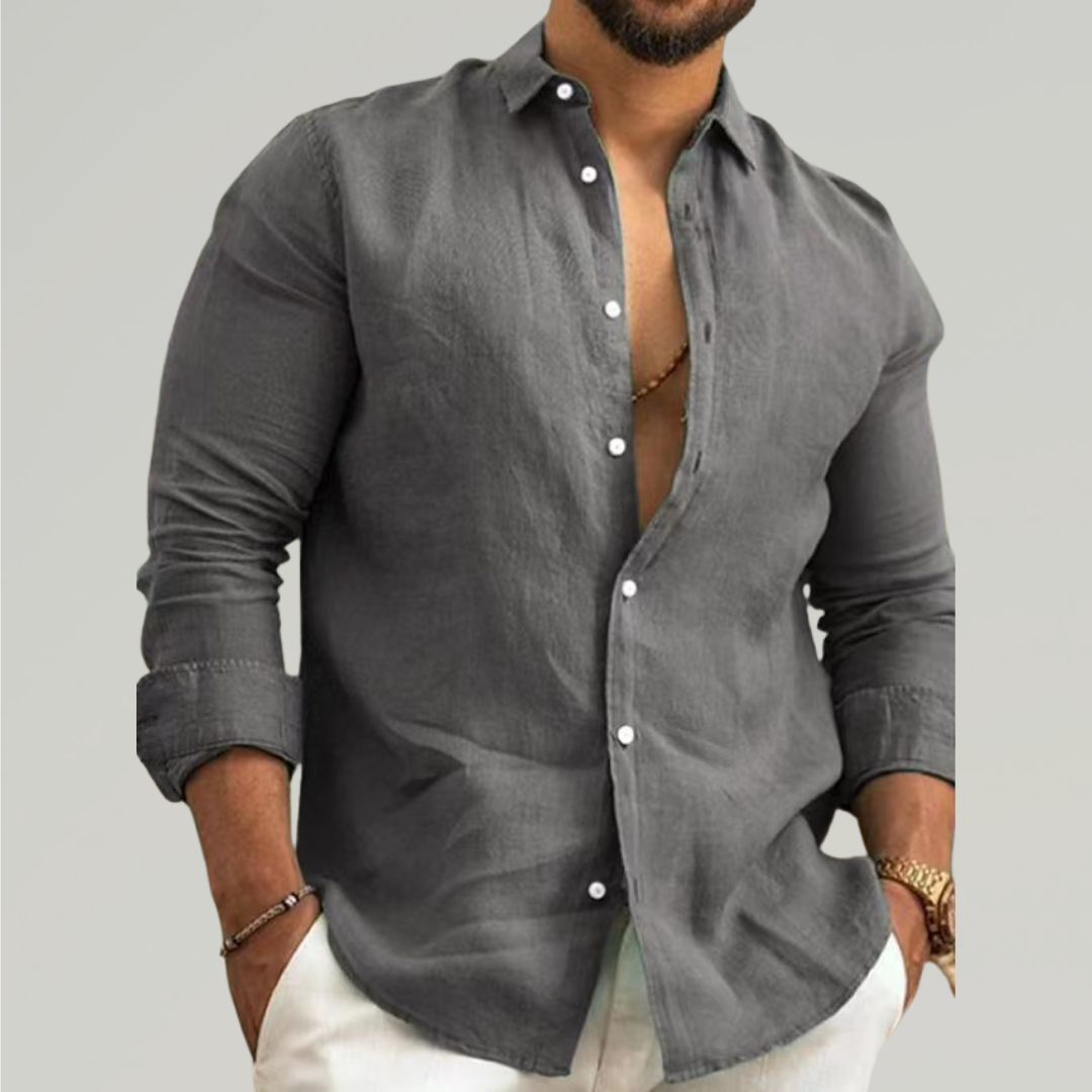 Thomas™ | Chemise en coton à col italien