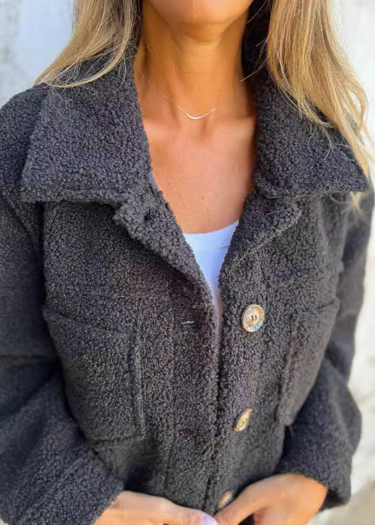 Katia ~ veste en polaire douce avec boutons
