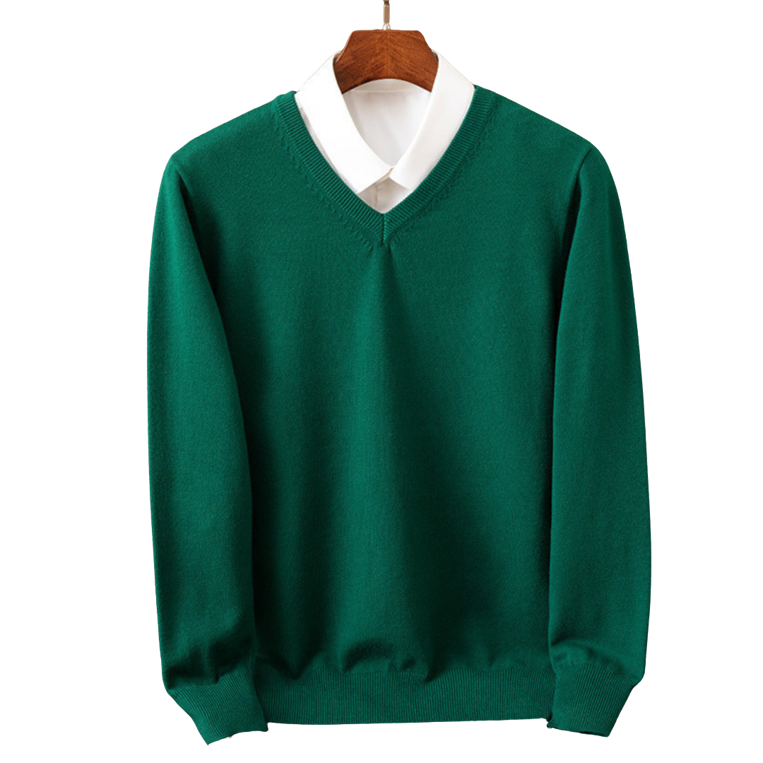 Pull V-Neck en Pur pour Hommes