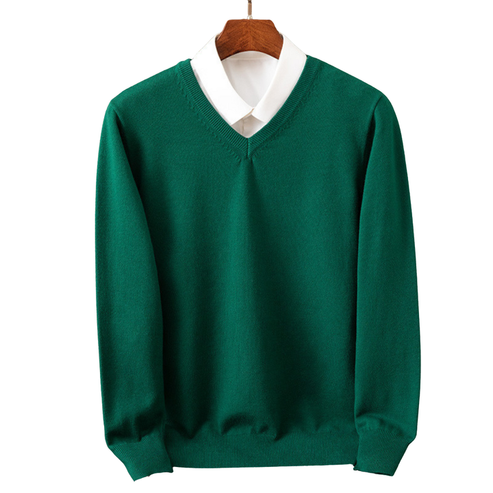 Pull V-Neck en Pur pour Hommes