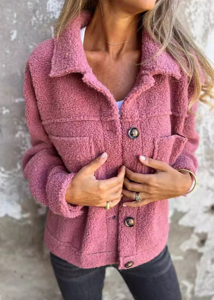 Katia ~ veste en polaire douce avec boutons
