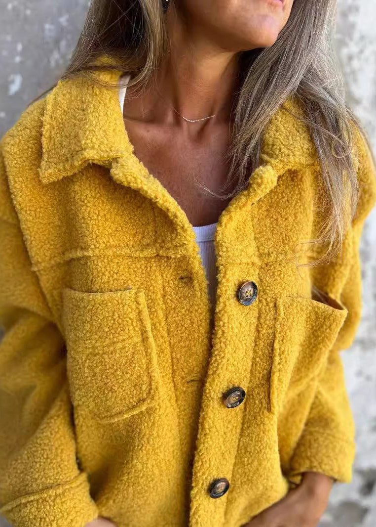 Katia ~ veste en polaire douce avec boutons
