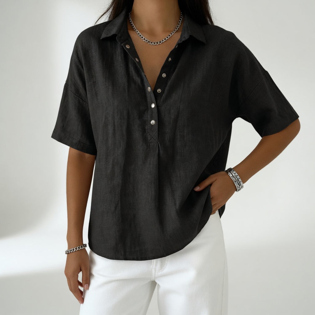 Tiffany — Blouse légère à col chemise