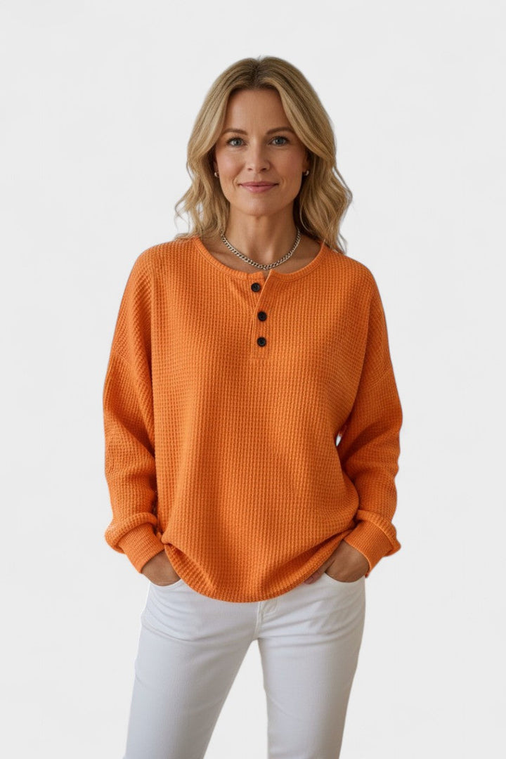 Flavie™ | Pull confortable en maille gaufrée
