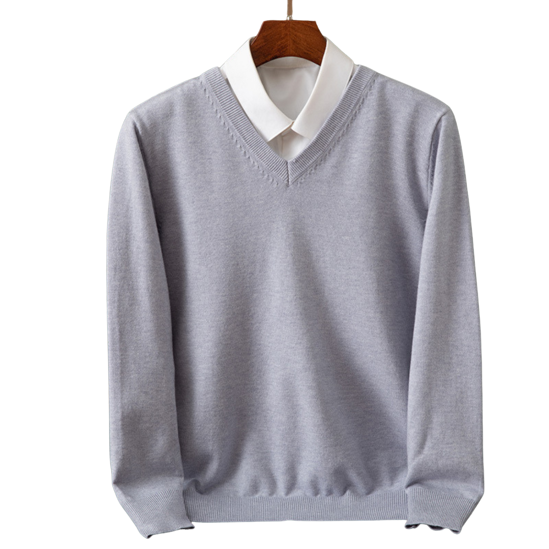 Pull V-Neck en Pur pour Hommes