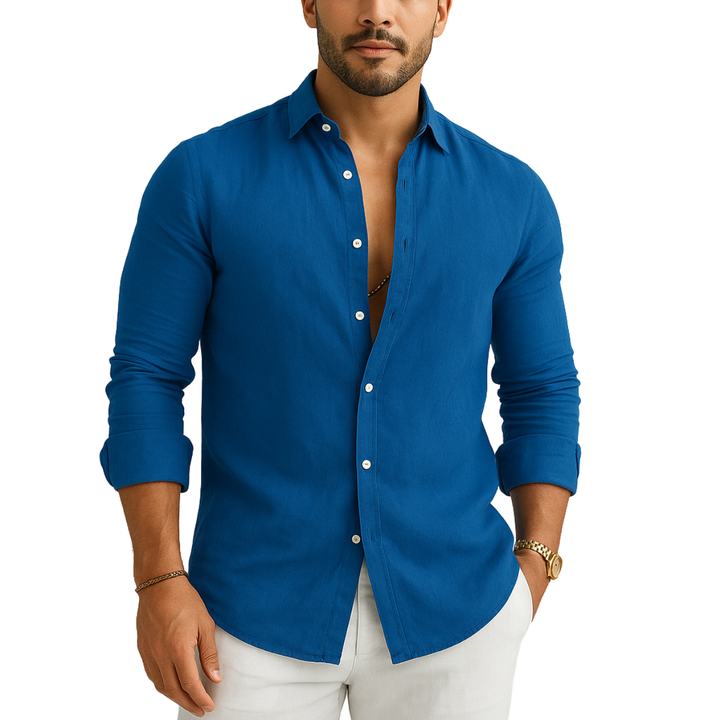 Thomas™ | Chemise en coton à col italien