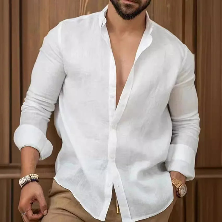 Thomas™ | Chemise en coton à col italien