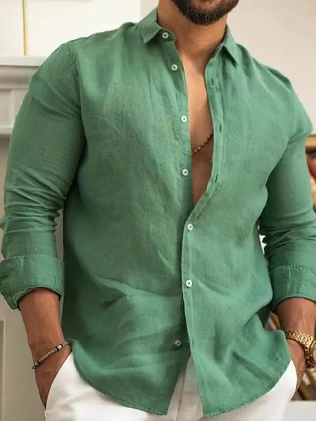 Thomas™ | Chemise en coton à col italien