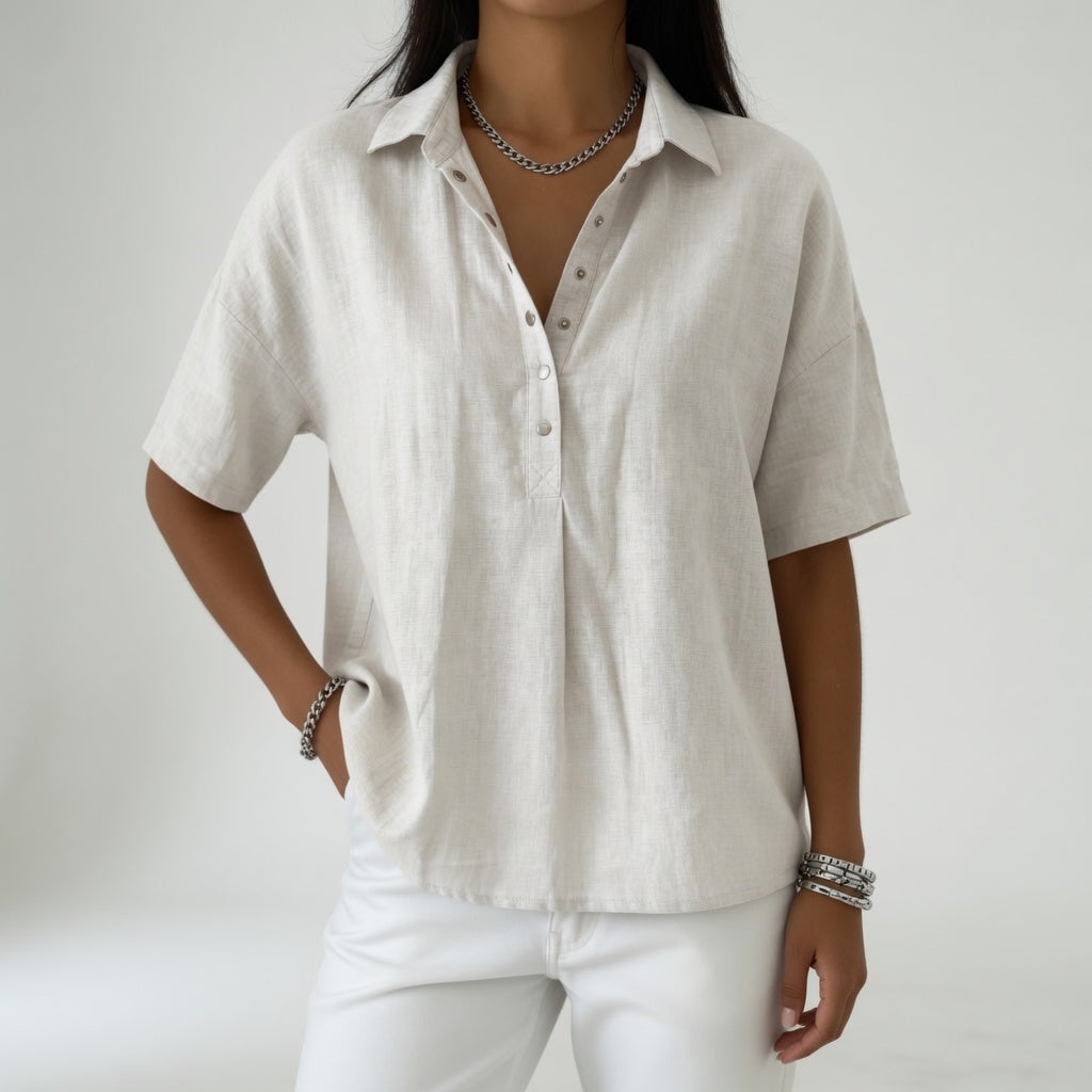 Tiffany — Blouse légère à col chemise