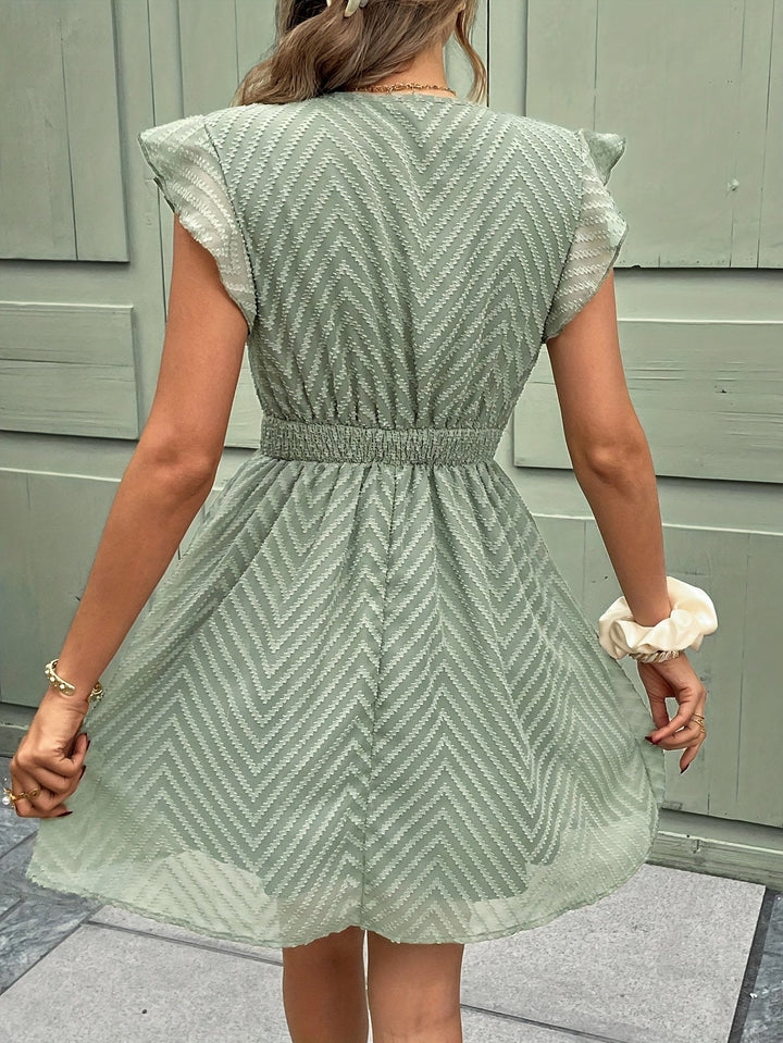 Robe Nayora Sans Manches À Col En V
