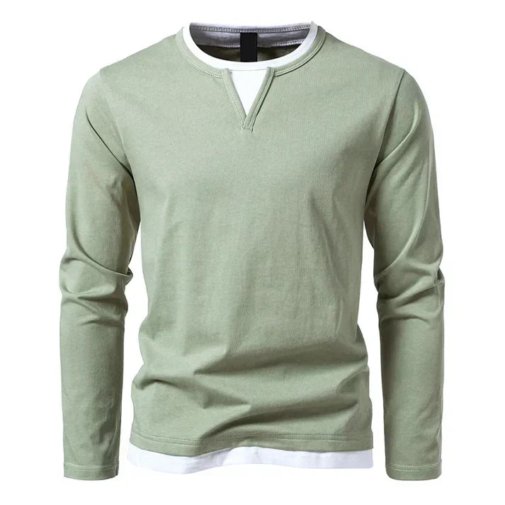 Enzo™ | T-shirt à manches longues premium en coton peigné