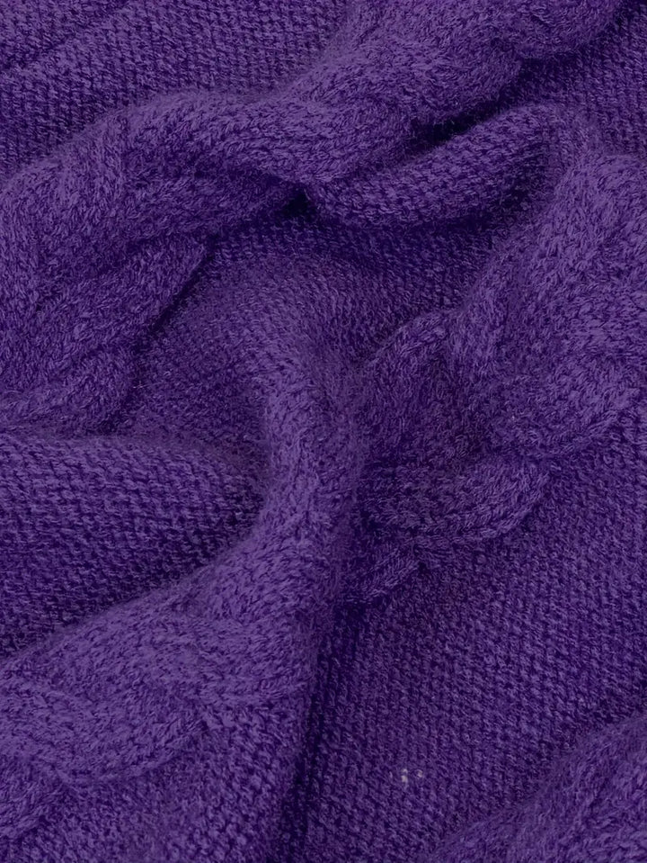 Pull-Robe À Col Roulé En Maille Torsadée Épaisse