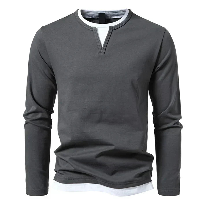 Enzo™ | T-shirt à manches longues premium en coton peigné