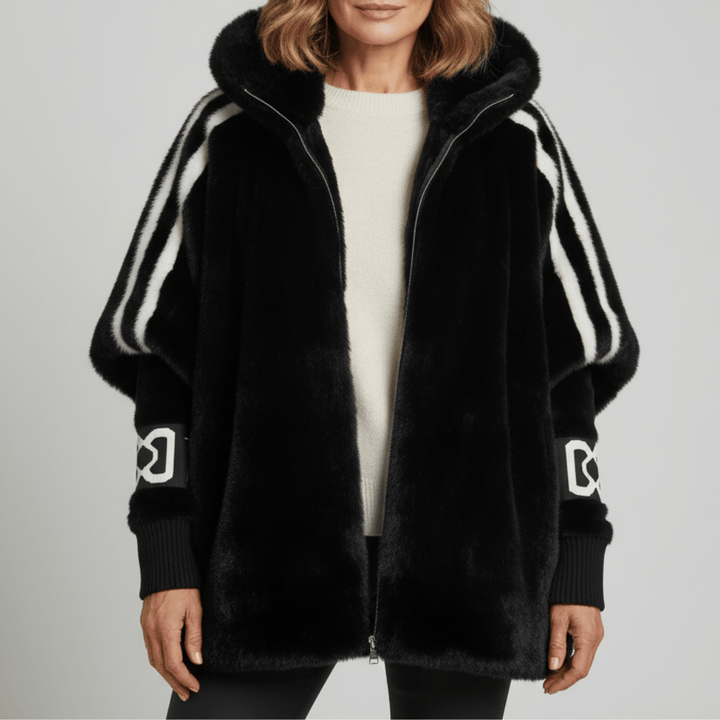 Céleste | Veste souple avec capuche et fermeture éclair