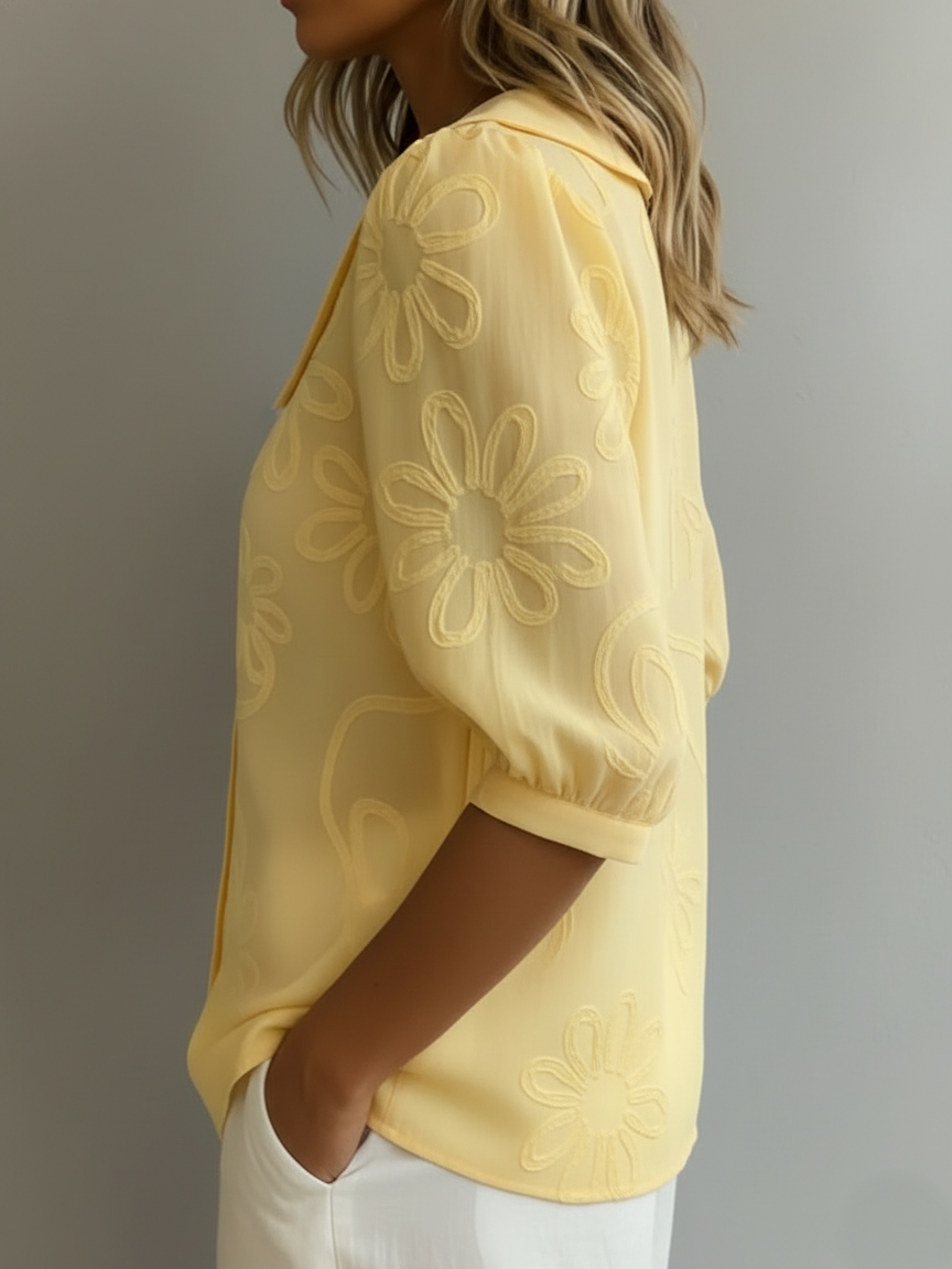 Aurélie | Blouse Florale Légère et Élégante pour l’Été