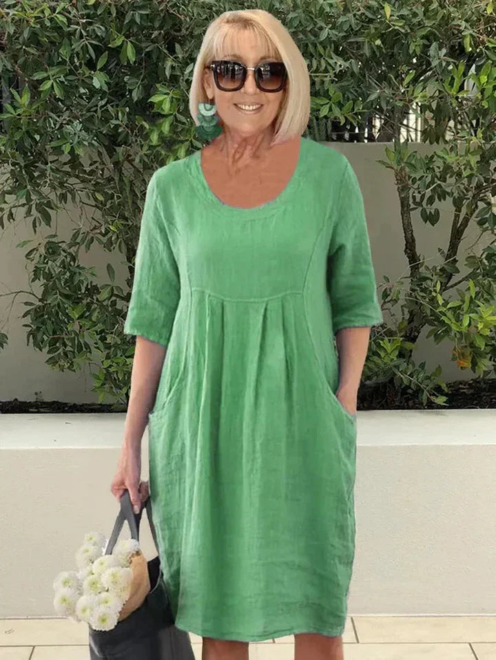 ROBE ARINA DÉCONTRACTÉE EN COTON AVEC POCHES