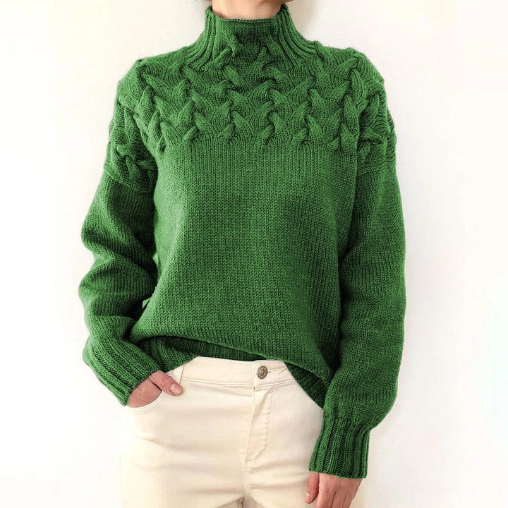 Léa – Pull en tricot élégant à col roulé